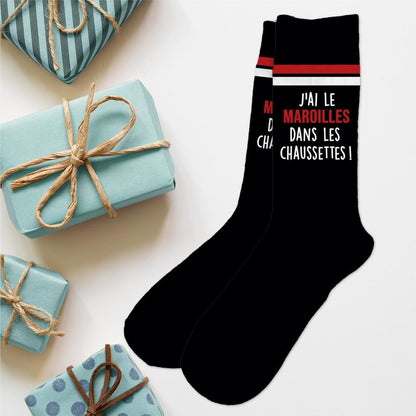 Chaussettes humoristiques: J'ai le maroilles dans les chaussettes