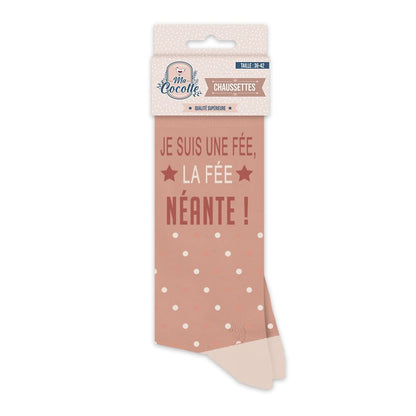 Chaussettes humoristiques: Je suis une fée, la fée-néante