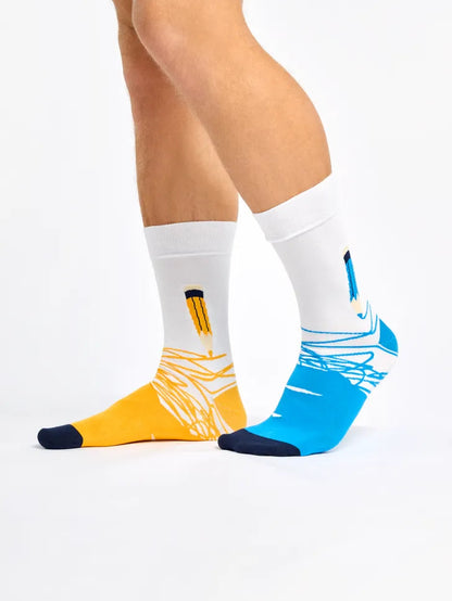 Chaussettes bambou: Crayons colorés