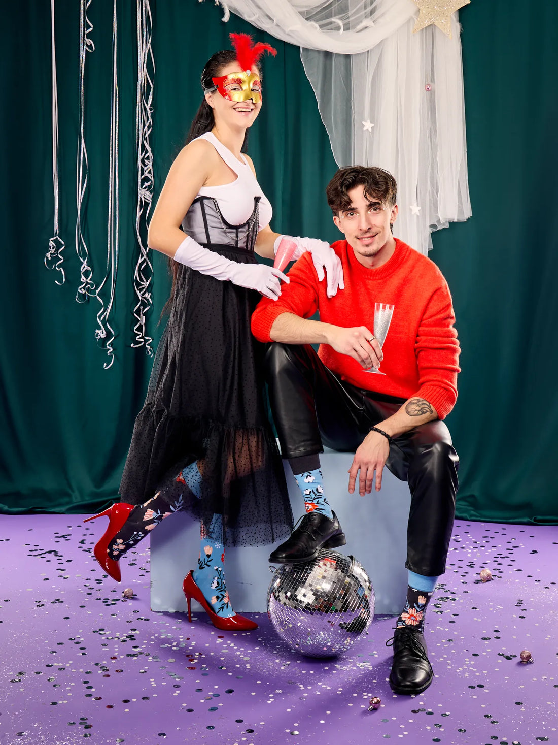 Chaussettes à motifs: Thème floral