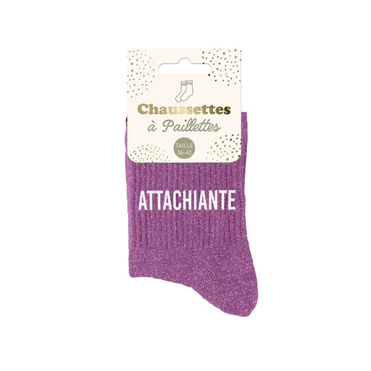 Chaussettes à paillettes: Attachiante