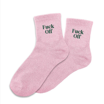 Chaussettes à paillettes: Fuck Off