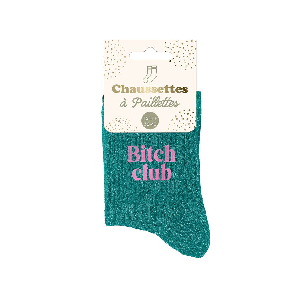 Chaussettes à paillettes: Bitch club