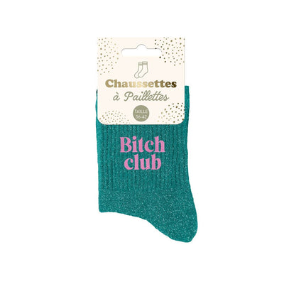 Chaussettes à paillettes: Bitch club