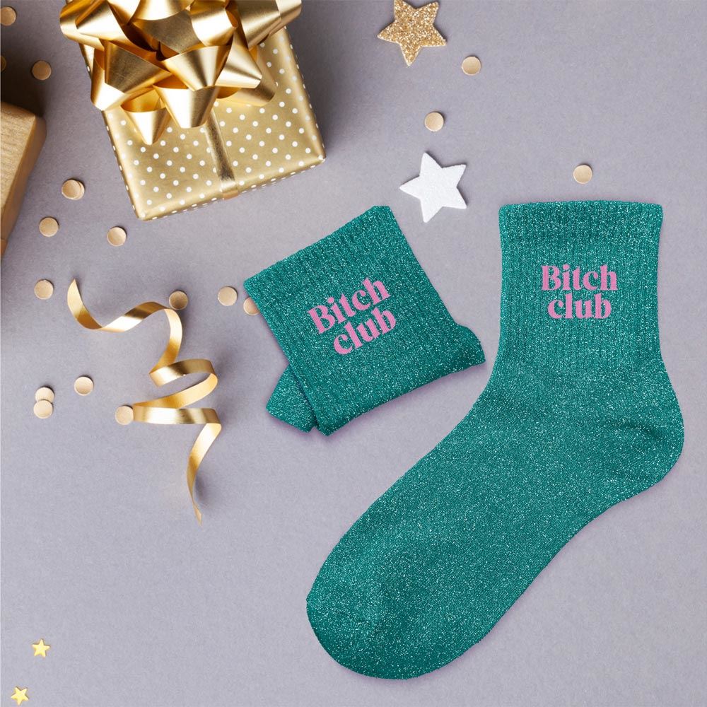 Chaussettes à paillettes: Bitch club
