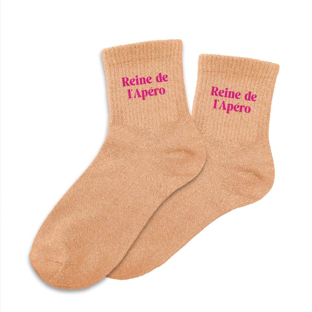 Chaussettes à paillettes: Reine de l'apéro
