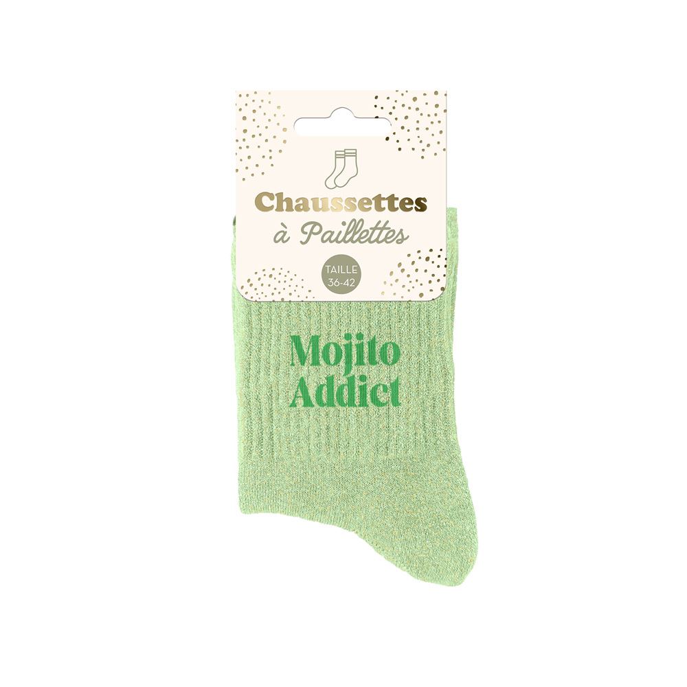 Chaussettes à paillettes: Mojito addict