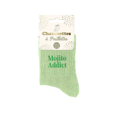 Chaussettes à paillettes: Mojito addict