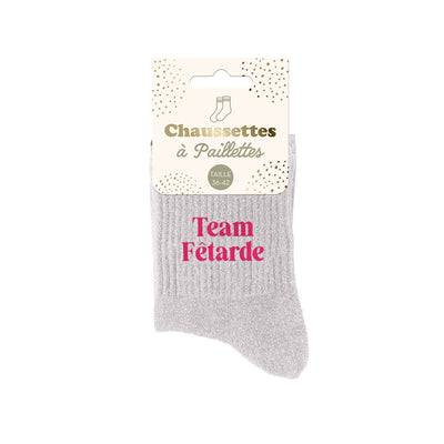 Chaussettes à paillettes: Team fêtarde