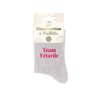 Chaussettes à paillettes: Team fêtarde