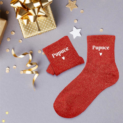 Chaussettes à paillettes: Pupuce