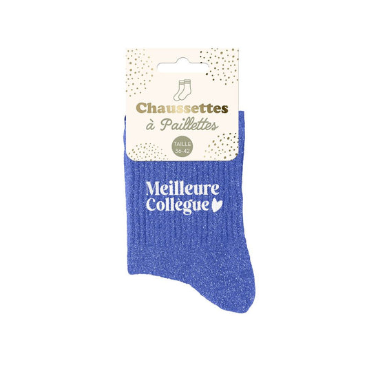 Chaussettes à paillettes: Meilleure collègue