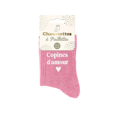 Chaussettes à paillettes: Copines d'amour