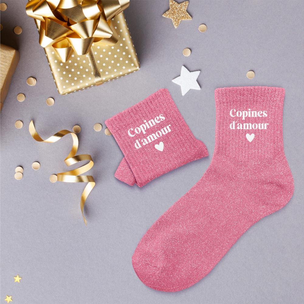 Chaussettes à paillettes: Copines d'amour