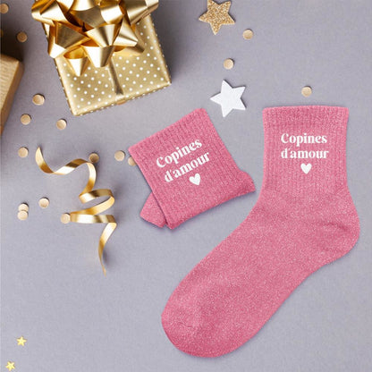 Chaussettes à paillettes: Copines d'amour