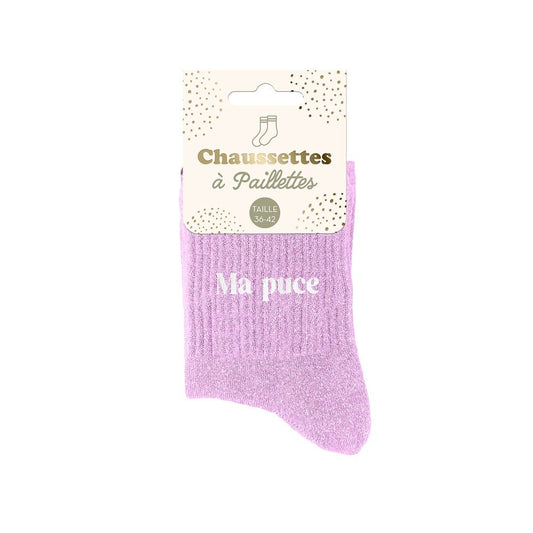 Chaussettes à paillettes: Ma puce