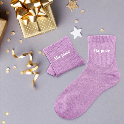 Chaussettes à paillettes: Ma puce