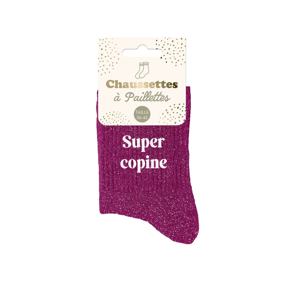 Chaussettes à paillettes: Super copine