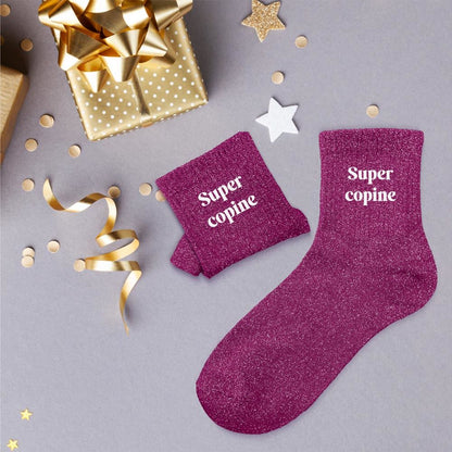 Chaussettes à paillettes: Super copine