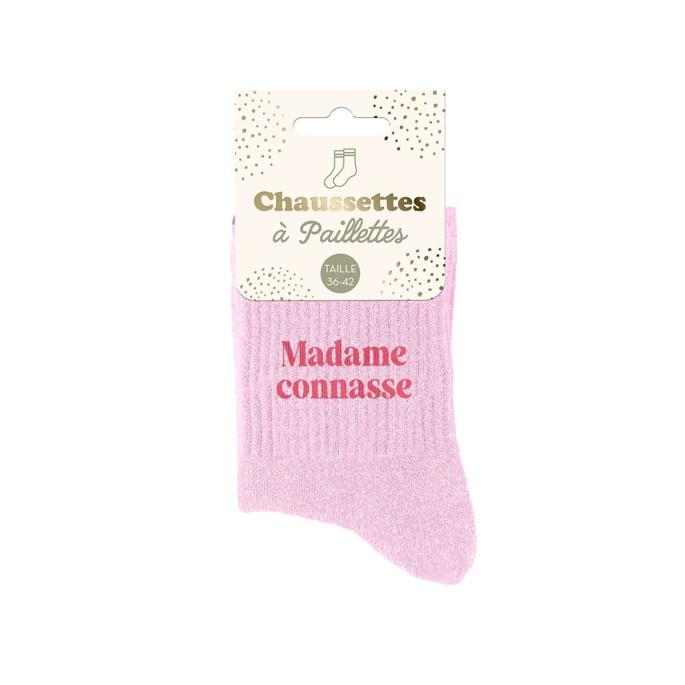 Chaussettes à paillettes: Madame connasse