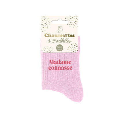 Chaussettes à paillettes: Madame connasse