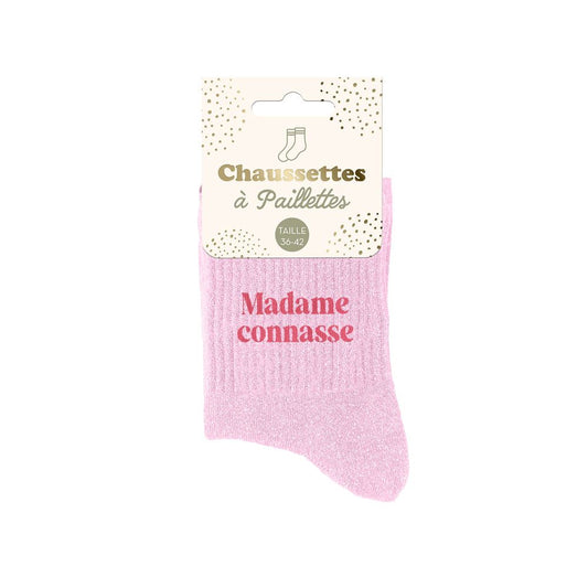 Chaussettes à paillettes: Madame connasse