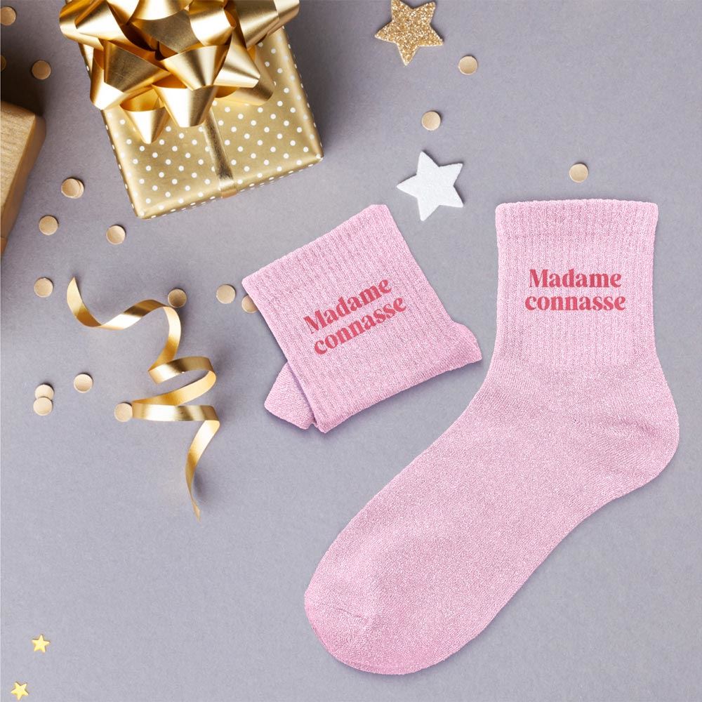 Chaussettes à paillettes: Madame connasse