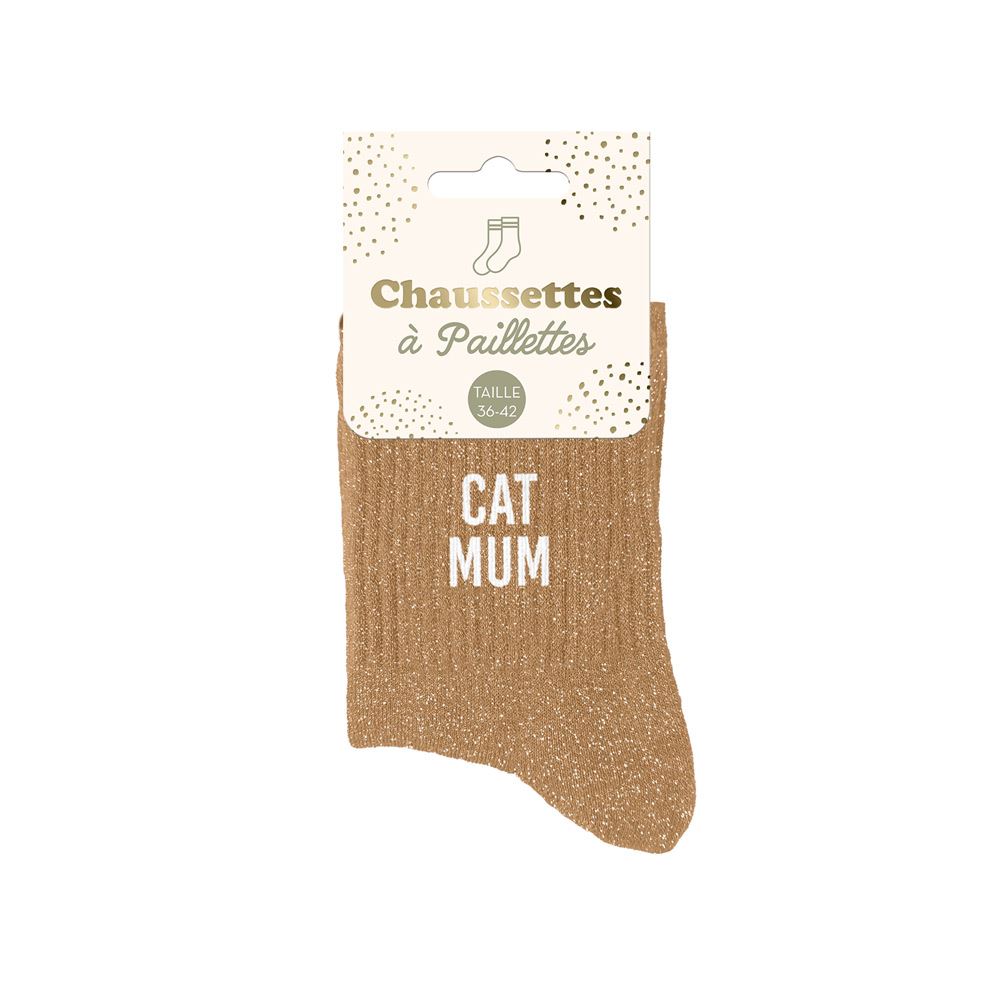 Chaussettes à paillettes: Cat mum