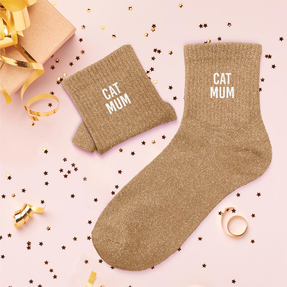 Chaussettes à paillettes: Cat mum