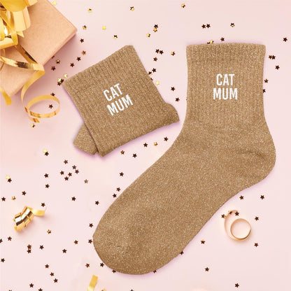 Chaussettes à paillettes: Cat mum