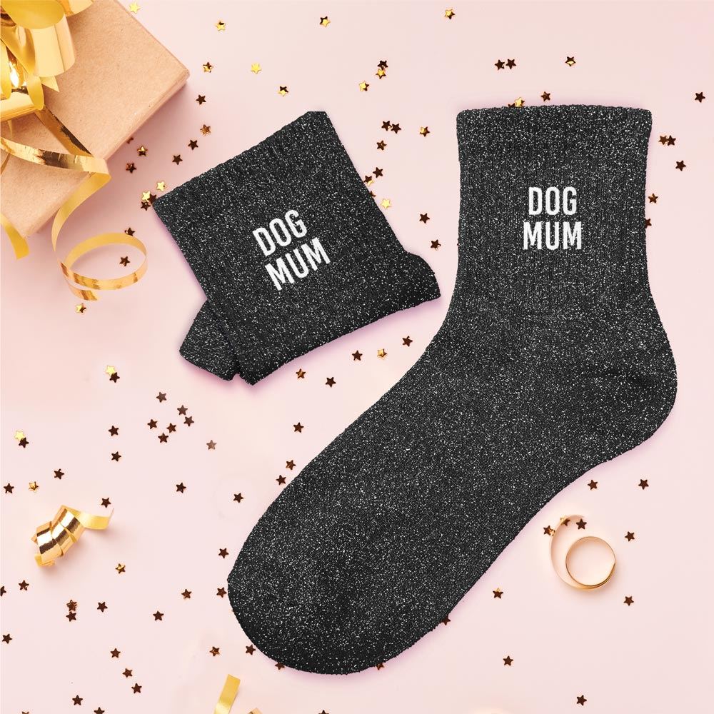 Chaussettes à paillettes: Dog mum