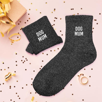 Chaussettes à paillettes: Dog mum