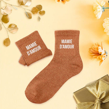 Chaussettes à paillettes: Mamie d'amour