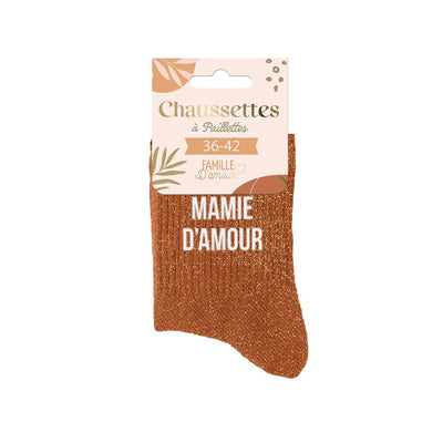 Chaussettes à paillettes: Mamie d'amour
