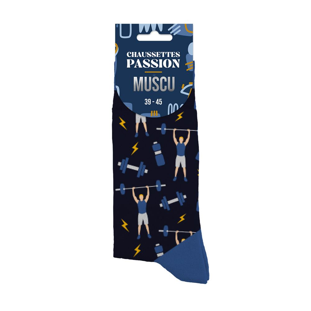 Chaussettes humoristiques: Passion muscu