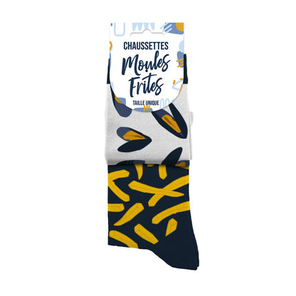 Chaussettes humoristiques: Moules-Frites