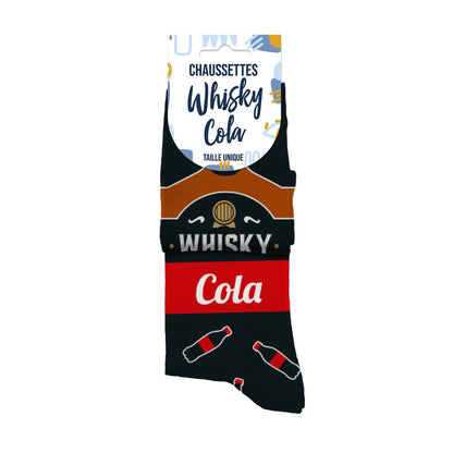 Chaussettes humoristiques: Whisky-Cola