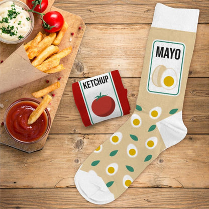Chaussettes humoristiques: Ketchup-Mayo