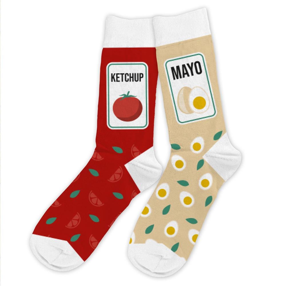 Chaussettes humoristiques: Ketchup-Mayo