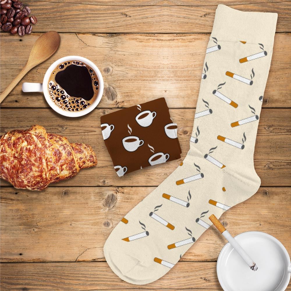 Chaussettes humoristiques: Café-Clope
