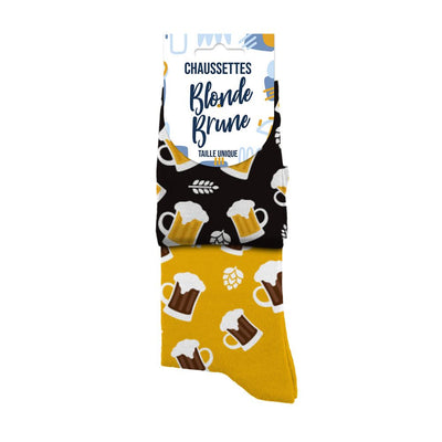 Chaussettes humoristiques: Blonde-Brune