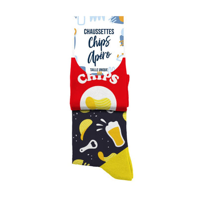 Chaussettes humoristiques: Chips-Apéro