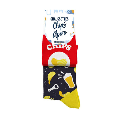 Chaussettes humoristiques: Chips-Apéro