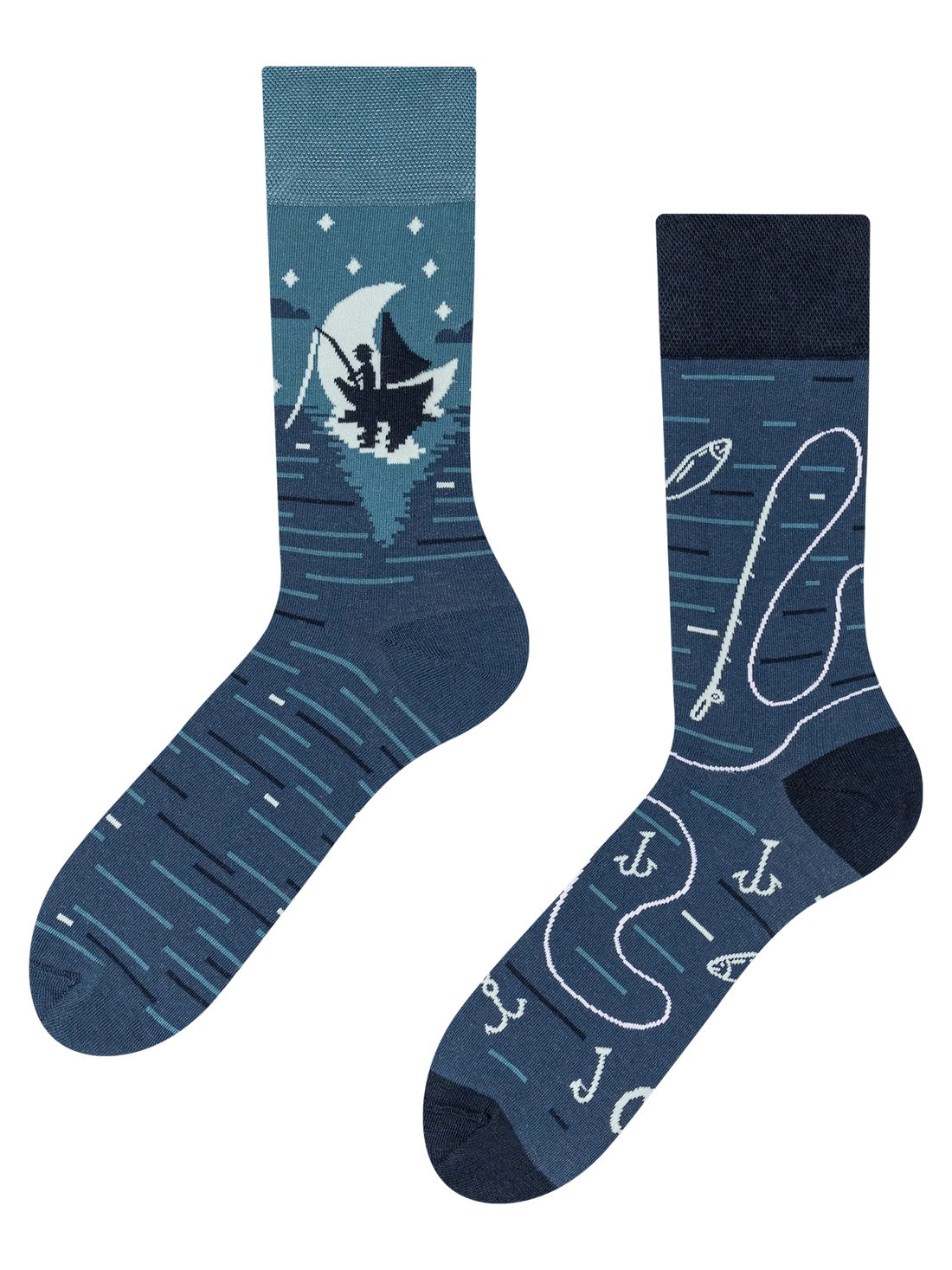 Chaussettes à motifs: Pêcheur de nuit