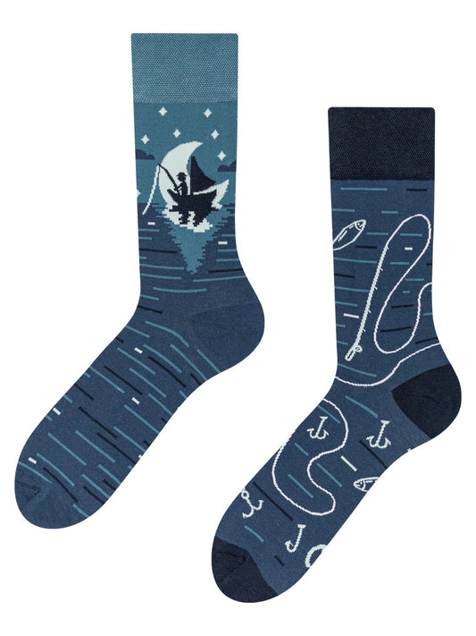 Chaussettes à motifs: Pêcheur de nuit