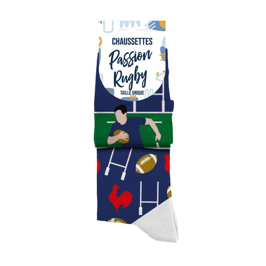 Chaussettes humoristiques: Passion Rugby