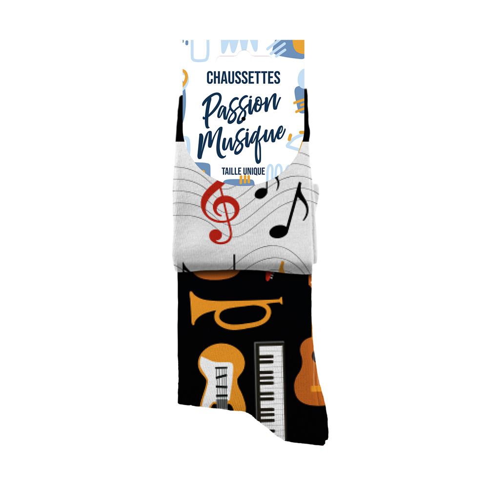 Chaussettes humoristiques: Passion Musique