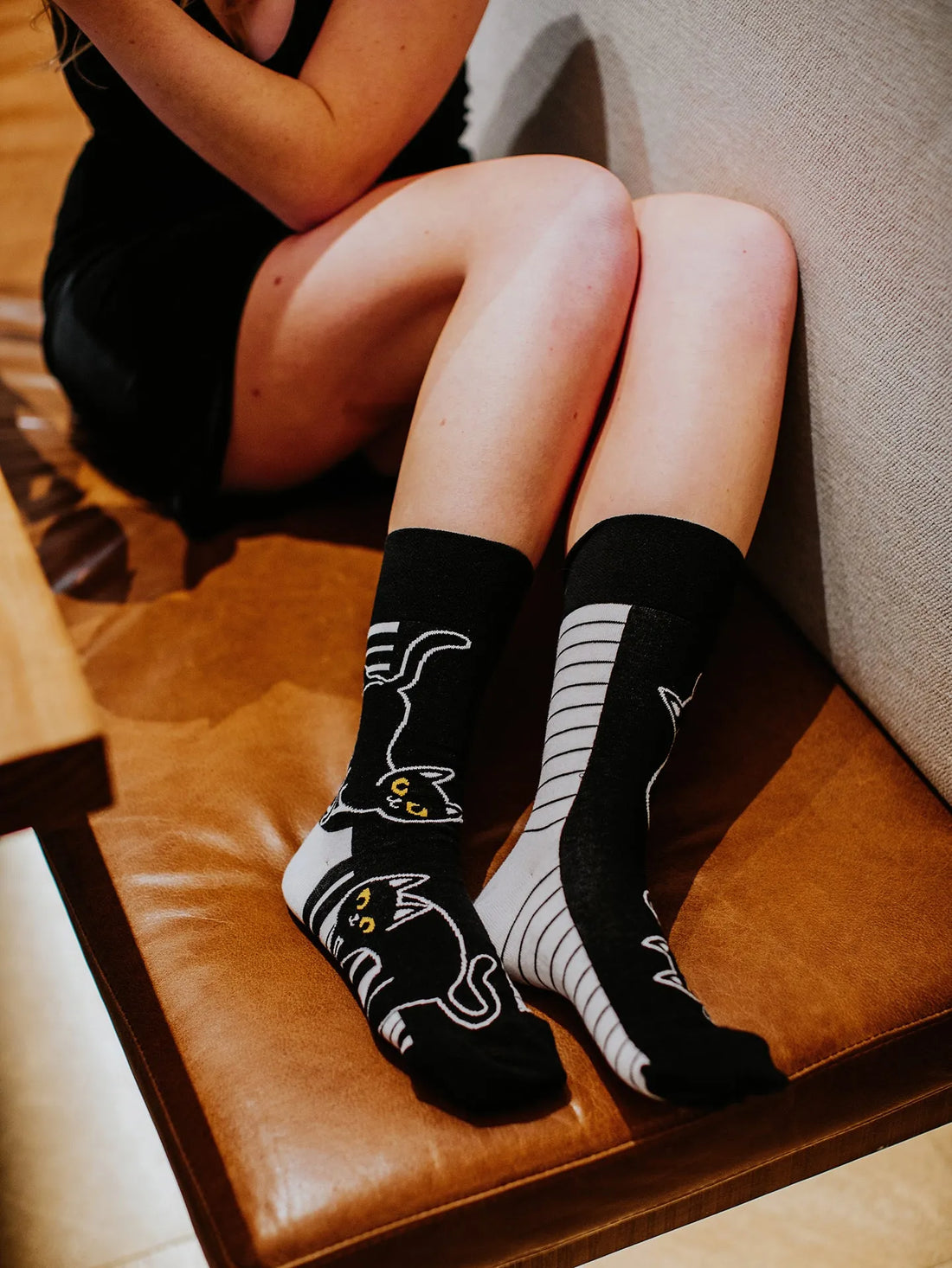 Chaussettes à motifs: Chats pianistes