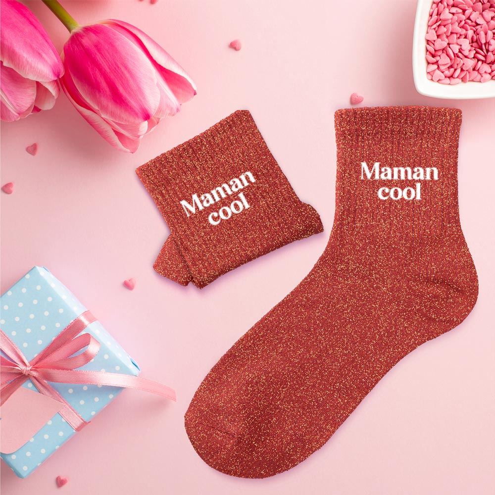 Chaussettes à paillettes: Maman Cool