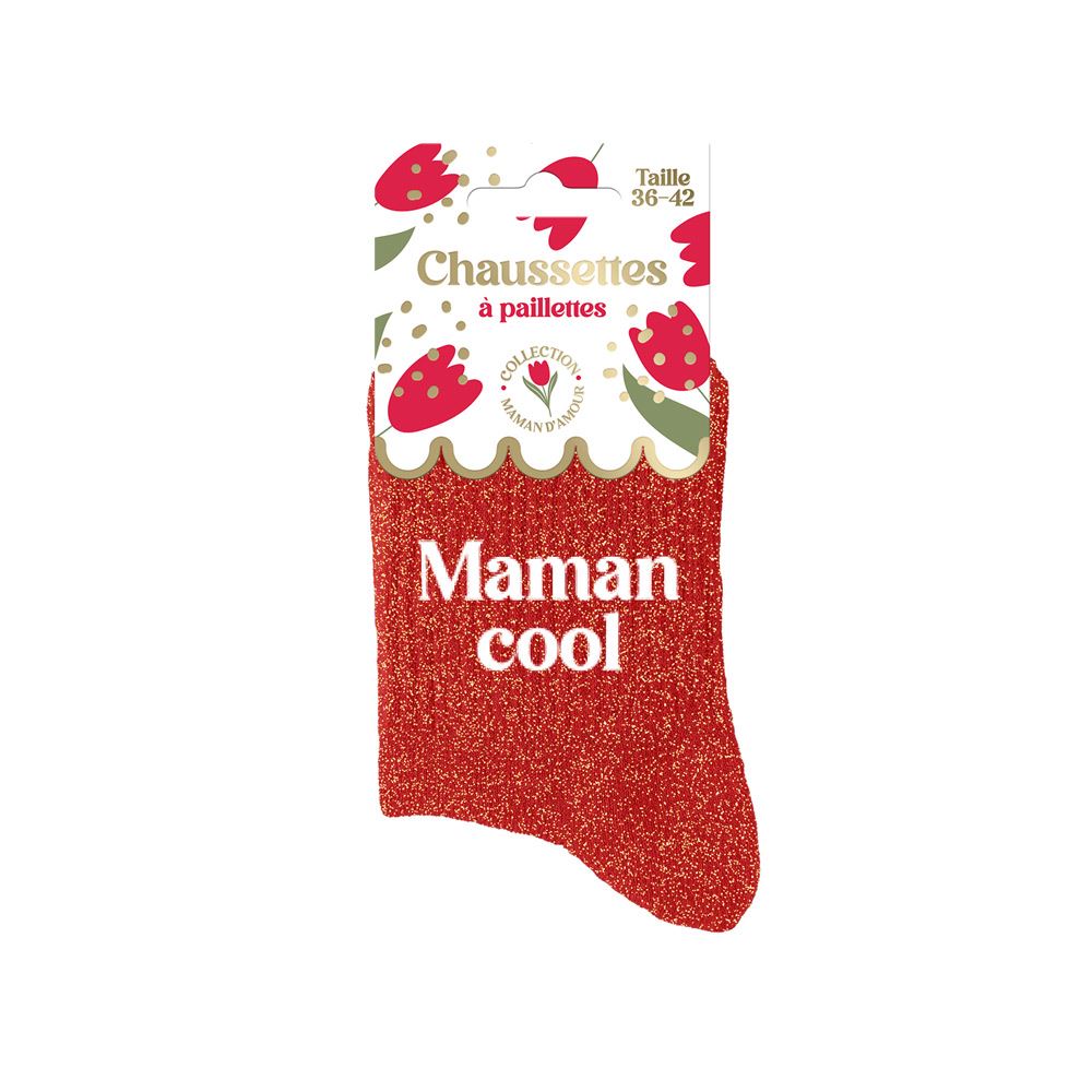 Chaussettes à paillettes: Maman Cool